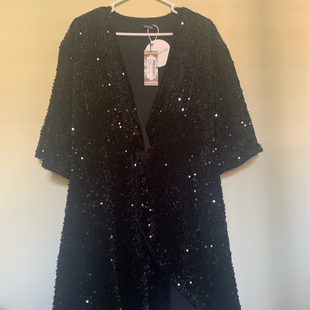 Black Sequin Midi